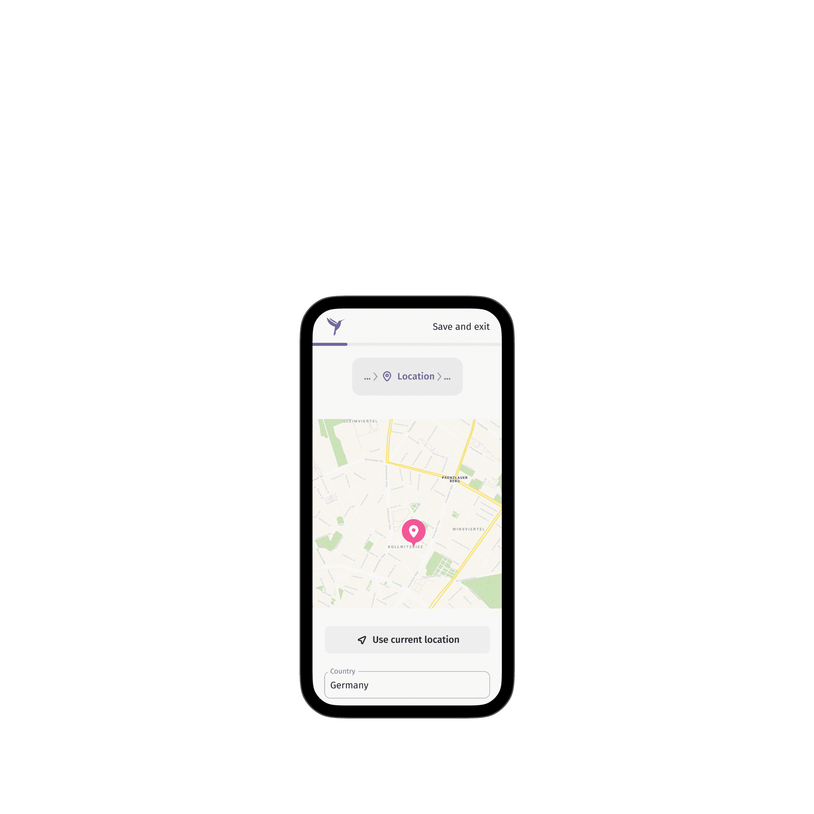 Listing location mobile page