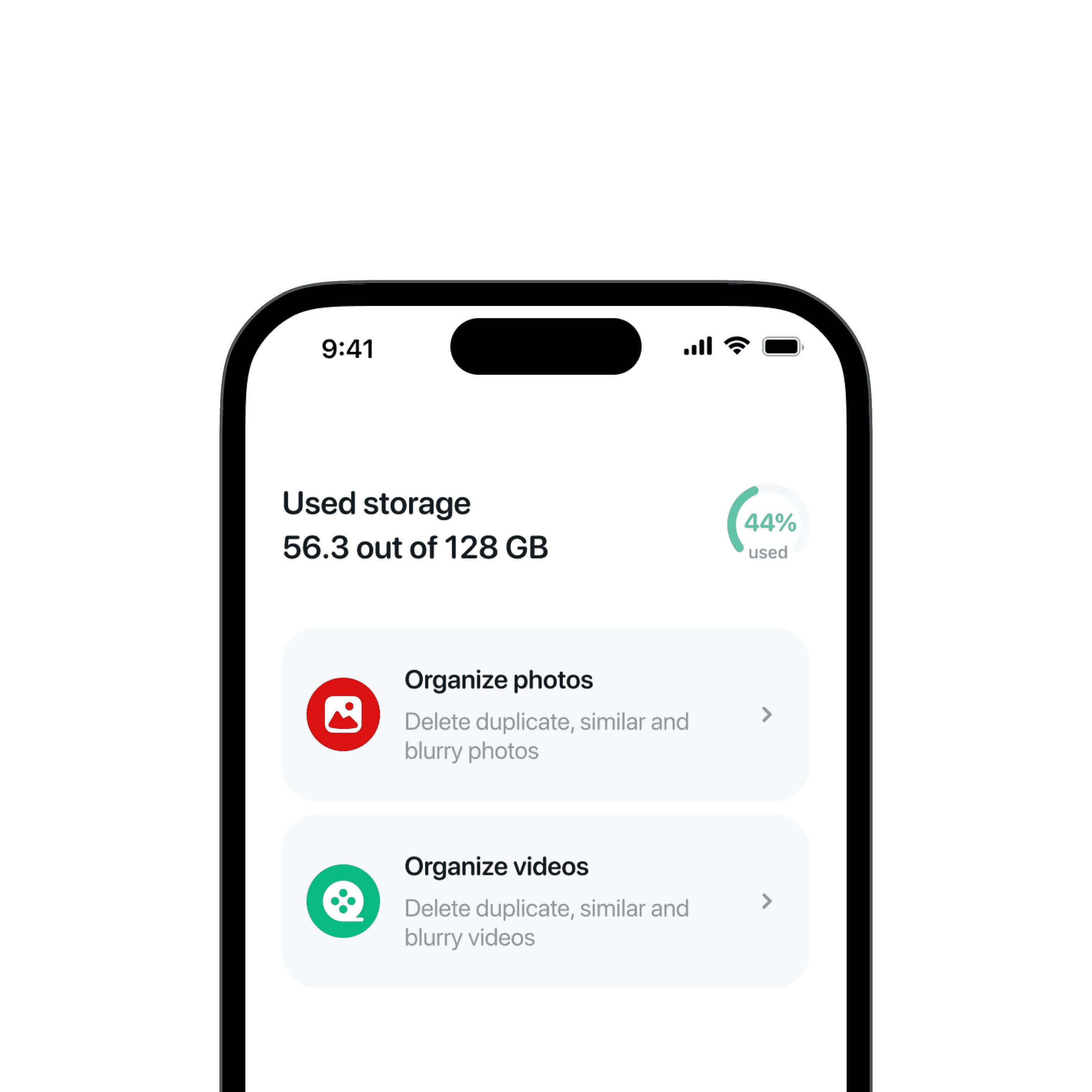 Home screen of the Phone Cleaner app